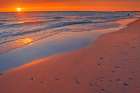 Canada-Ontario-Grand Bend Sandy beach on Lake Huron at sunset Art Print